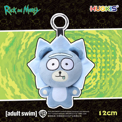 HUGKIS Official Rick And Morty Plush Keychains Stuffed Doll Pendant Bag Backpack Charm Collectibles Gifts For Adults Anime Fans