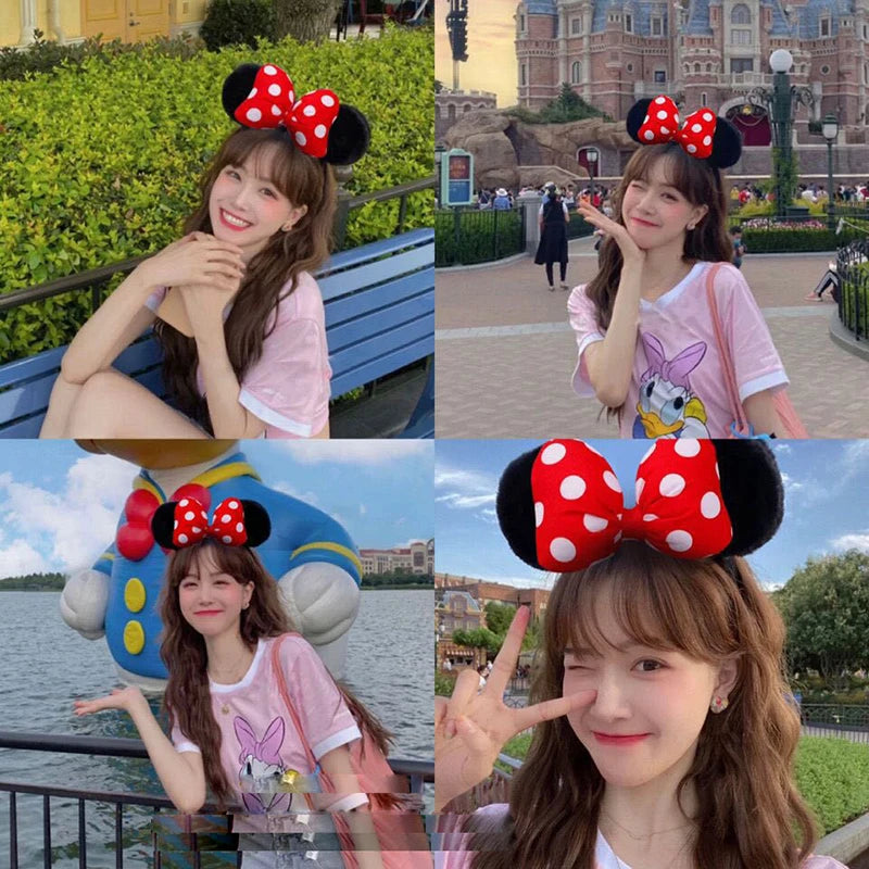 Mouse Ears Headhand for Girls Adults Cute Cartoon Party Cosplay Hair Accessories Sequin Bows Hairband Toys