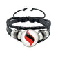 Mega Stone Key Chain Anime Peripheral Creativity Exquisite Fashion Black Leather Rope Buckle Key Chain Trend