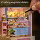 Mini Miniature Dollhouse DIY Small House Kit Making Room Toys Home Bedroom Decorations With Furniture Wooden Craft Doll Houses