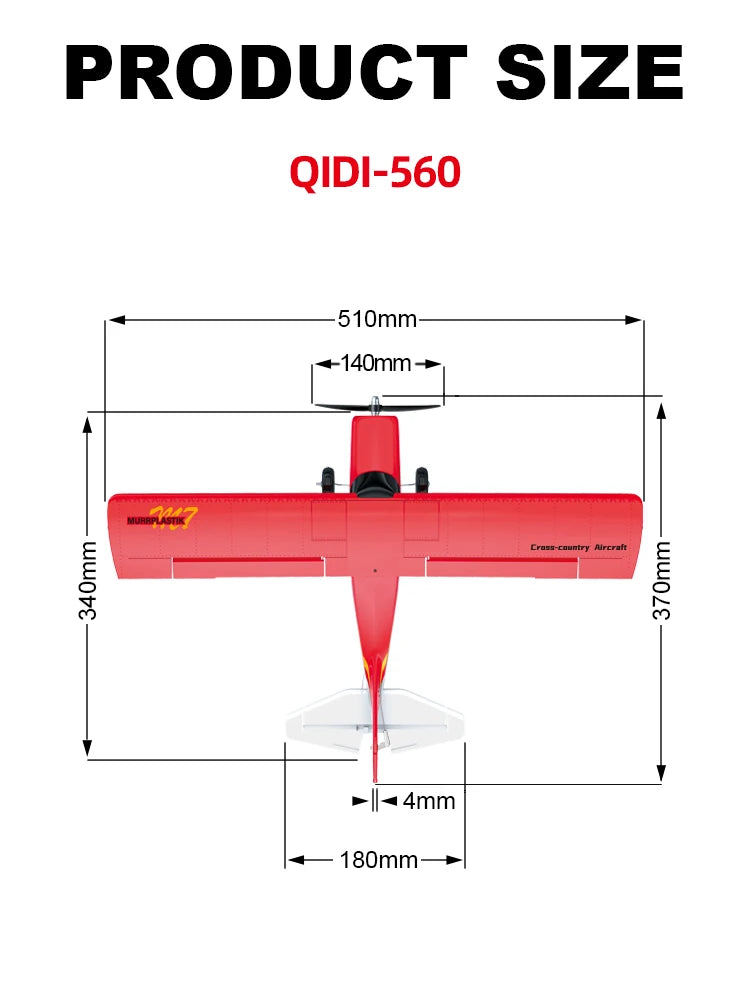 4CH Brushless RC Glider M7 Moore Off-road Aircraft Plane EPP Foam Remote Control Airplane with LED Light Model Toys