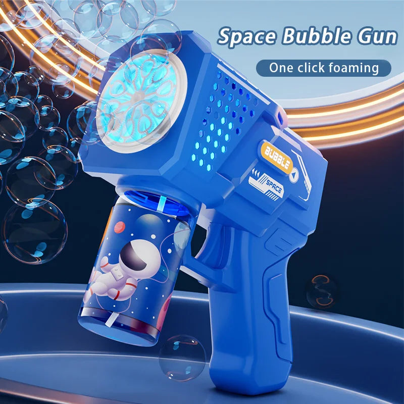 10 hole Automatic Gatling Electric Toy Blowing Bubble for Children's Toys Kindergarten Gifts without Battery or Bubble Water