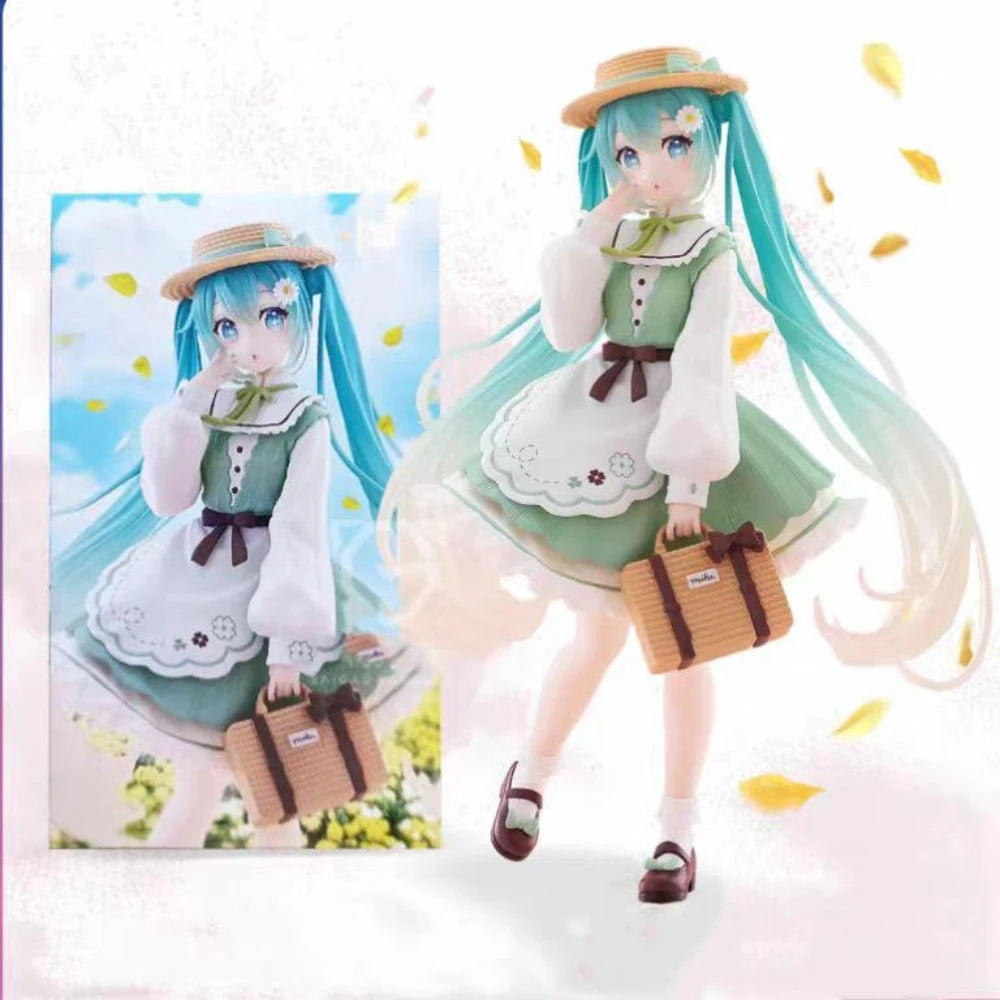 Hatsune Miku Figure Pastoral Style Hatsune Miku Anime Merchandise 2D Anime Girl Model Desk Ornament Birthday Gift
