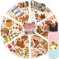 50pcs Autumn Fall Maple Leaves Sticker Travel Suitcase Phone Laptop Luggage Classic Stickers Home Decor Diy