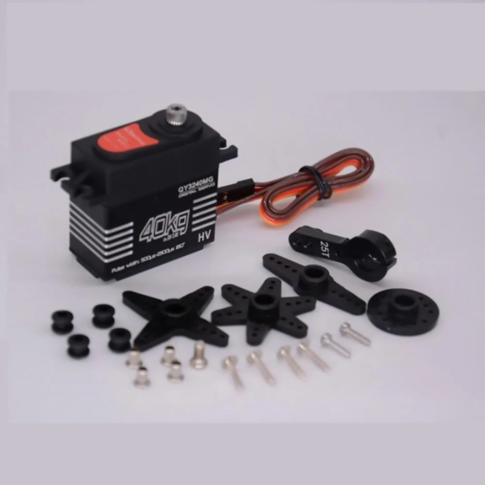 40KG Waterproof High-Speed Digital Servo High Torque Metal Gear With 25T Servo Arm Digital Servo Kit For 1/8 1/10 Scale RC Car