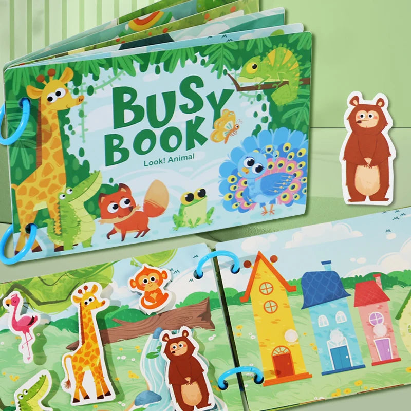 Montessori Baby Busy book My First Quiet Book Paste Early Learning Education Ty Children Toy Matching Game for Babies 2 3 Years