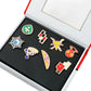 Pocket Monster Trainer Gym Badges Collection Kanto Johto Hoenn Unova Kalos Orange Islands Pins Brooches Toy for Collectors