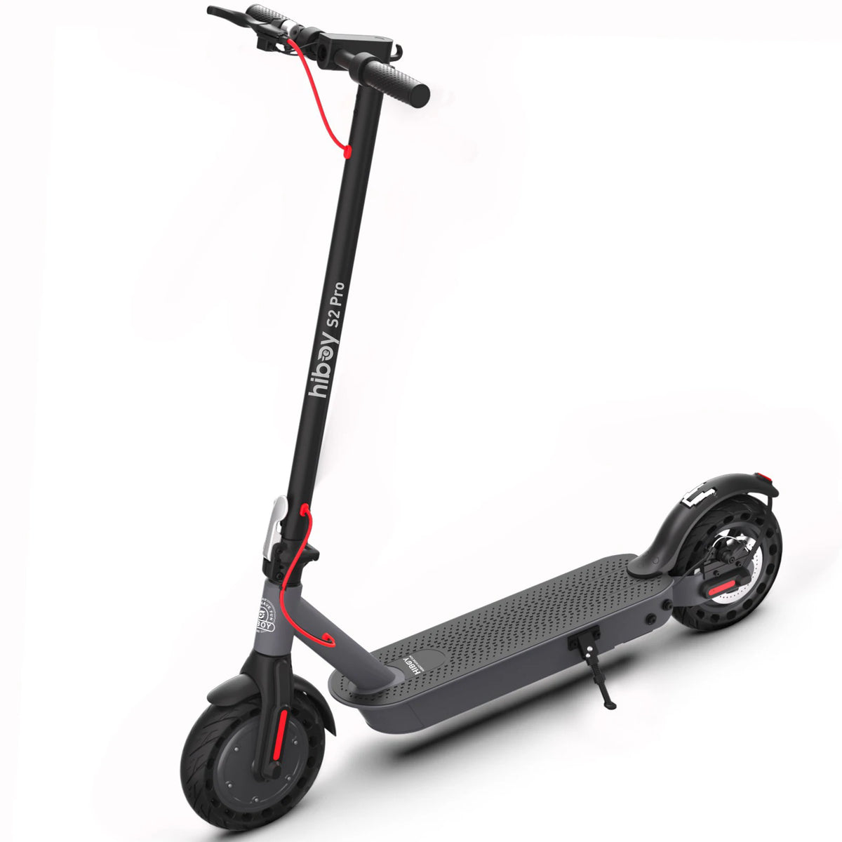 Hiboy S2 Pro 500W Electric Scooter for Adults, 19MPH 25 Miles Range, 10'' Solid Tires Folding E-Scooter, Dual Braking System Portable Commuter Scooter with LED Light