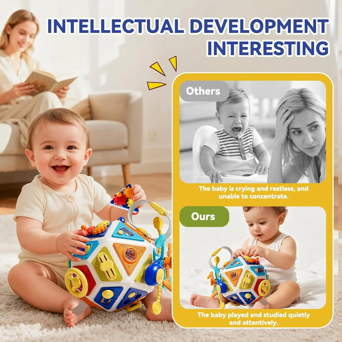 22-in-1 Toddler Busy Board Activity Cube Toys Fine Motor Skill Early Educational Montessori Sensory Travel Toys Boy Girl Gifts