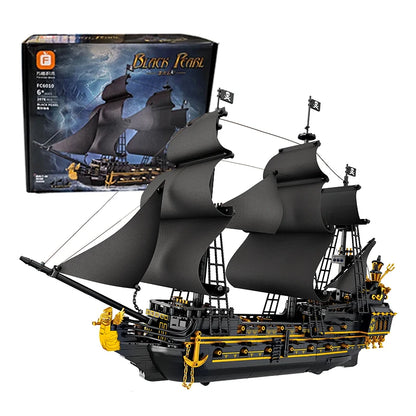 2076PCS Pirate Ship Building Blocks Model Sailboat Ornament Collection DIY Assembly Educational Bricks Toys Gifts For Kids Adult