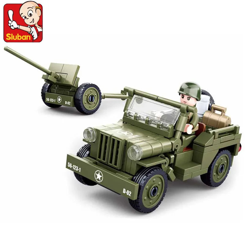 Military Operation Overlord Constructor Tank Truck Atlantic Fortress Aircraft Land Boat Army Building Blocks Brinquedos Toys
