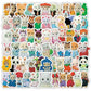 100/200pcs Kawaii Calico Critters Stickers Cute Laptop Scrapbook Graffiti Decals Skateboard Handheld  Aesthetic Sticker Toys