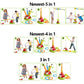 Musical Jump Sports Toys Toss Ring Game Toy and Rocket Launcher for Kids Ladybug Multifunction Outdoor Machine Gifts