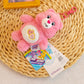 Care Bears Plush Keychain Carebears Rainbow Bear Squeak Voice Cute Stuffed Toys Doll Backpack SchoolBag Decor Keyring Girl Gifts