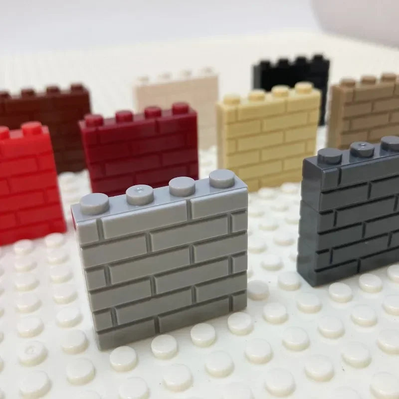 120Pcs DIY Model Accessories For Castle City MOC Scene Building Masonry Wall Building Blocks Compatible 98283 15533 Brick