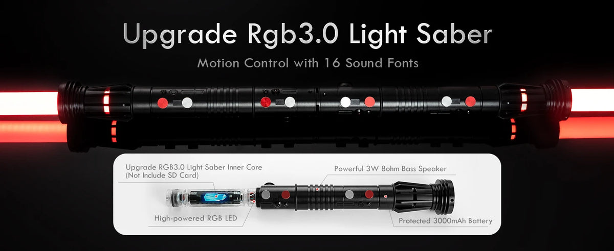 Maul Double Bladed Lightsaber Comes with 2 Handles and 2 Blades