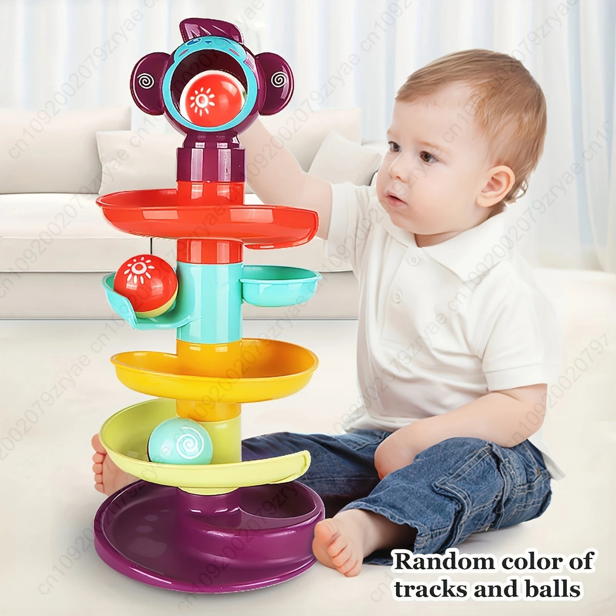 A Fun And Educational Ball Track Tower, a Rolling Ball Early Learning Toy, Spinning Balls,Great Gifts for Holidays And Birthdays