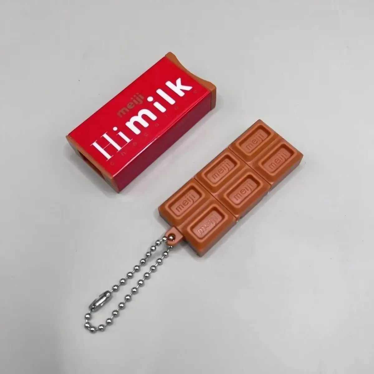Japanese Simulated Chocolate Fidget Toy Bendable Stress Relief Keychain Creative Gift