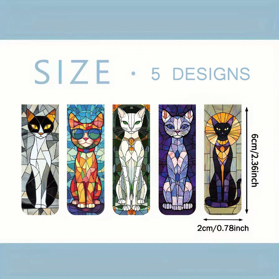 5pcs Simple And Fun Cat Paw Magnetic Bookmarks Reading Items Page Holder Stationery Office Supplies Book For Pages Books Readers