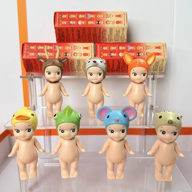 Mini Angel Blind Box Toy – Animal Standing Series (Vol. 2): Cute Figurines for Desktop Decoration – Birthday or Christmas Gift