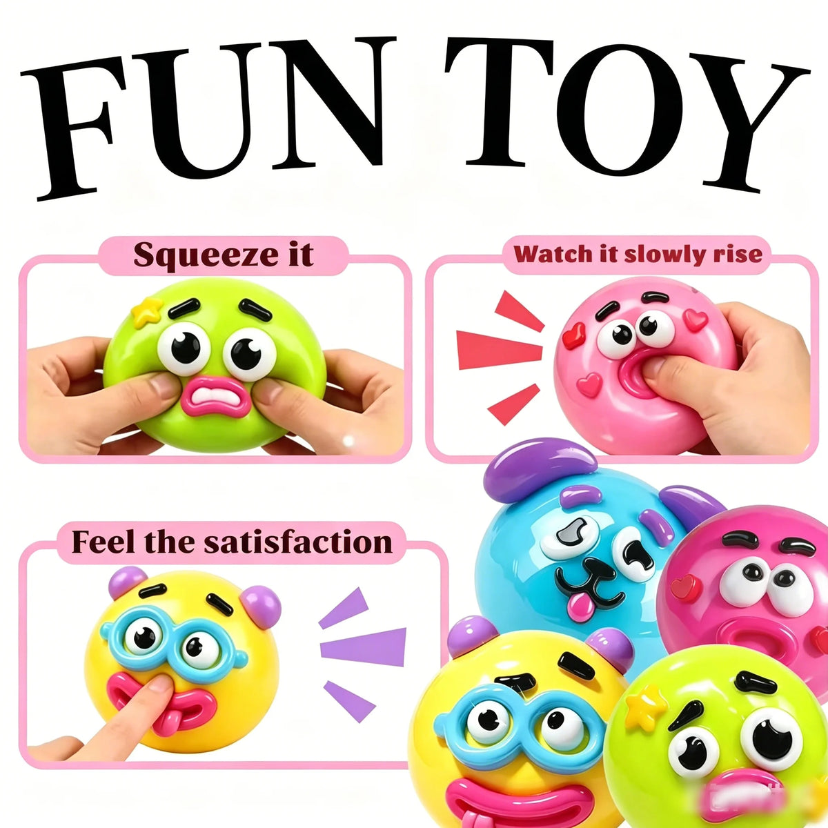 Dog Face Swap Squishy Toy Soft Moldable Cute Slow Rise Squeeze Toy Relaxing Sensory Fidget for Adults Home Office Play Gift ﻿