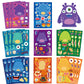 8/16/24Pcs Little Monsters Puzzle Sticker Make a Face Cartoon Toys For DIY Phone Laptop Luggage Skateboard Graffiti Decals