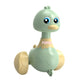 Pressing and rebounding toy, rocking duck baby puzzle toy, learning crawling sensory toy (Green Duck)