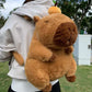 Capybara Plush Backpack Kawaii Fashion Plushie Doll Fur Pendant Children's Shoulder Bag Mini Knapsack Bags Gifts For Girlfriend