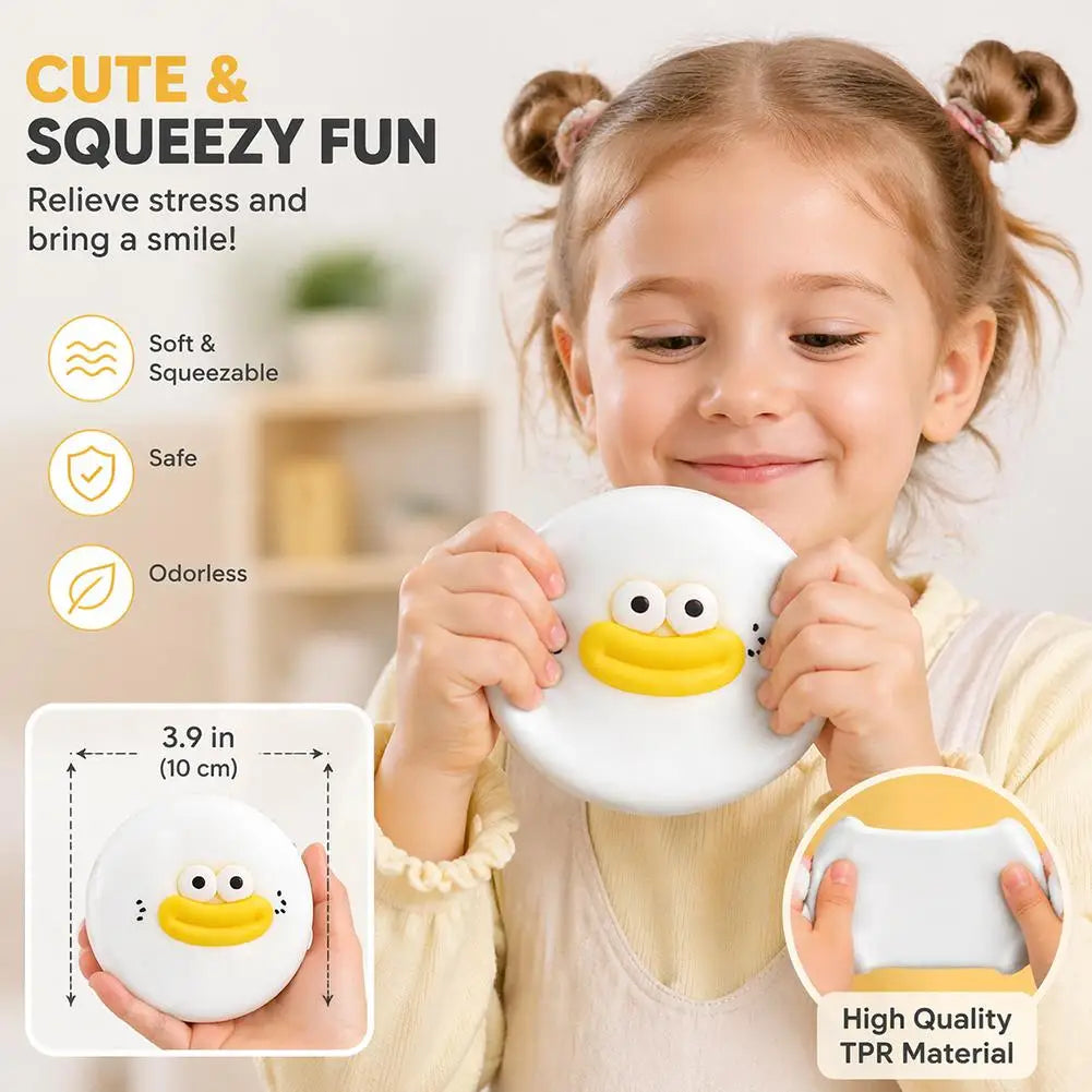 Cute Stress Reliever Cartoon Sausage Desk Mouth Steamed Bun Toy Stress Relief Dumpling Squeeze Fidget Slow Stress Ball Hand Toy