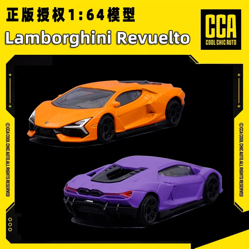 CCA Lamborghini Revuelto 1/64 Sports Car Diecast Model Car Four Wheel Sliding Collection Model Male Gift Toy Car