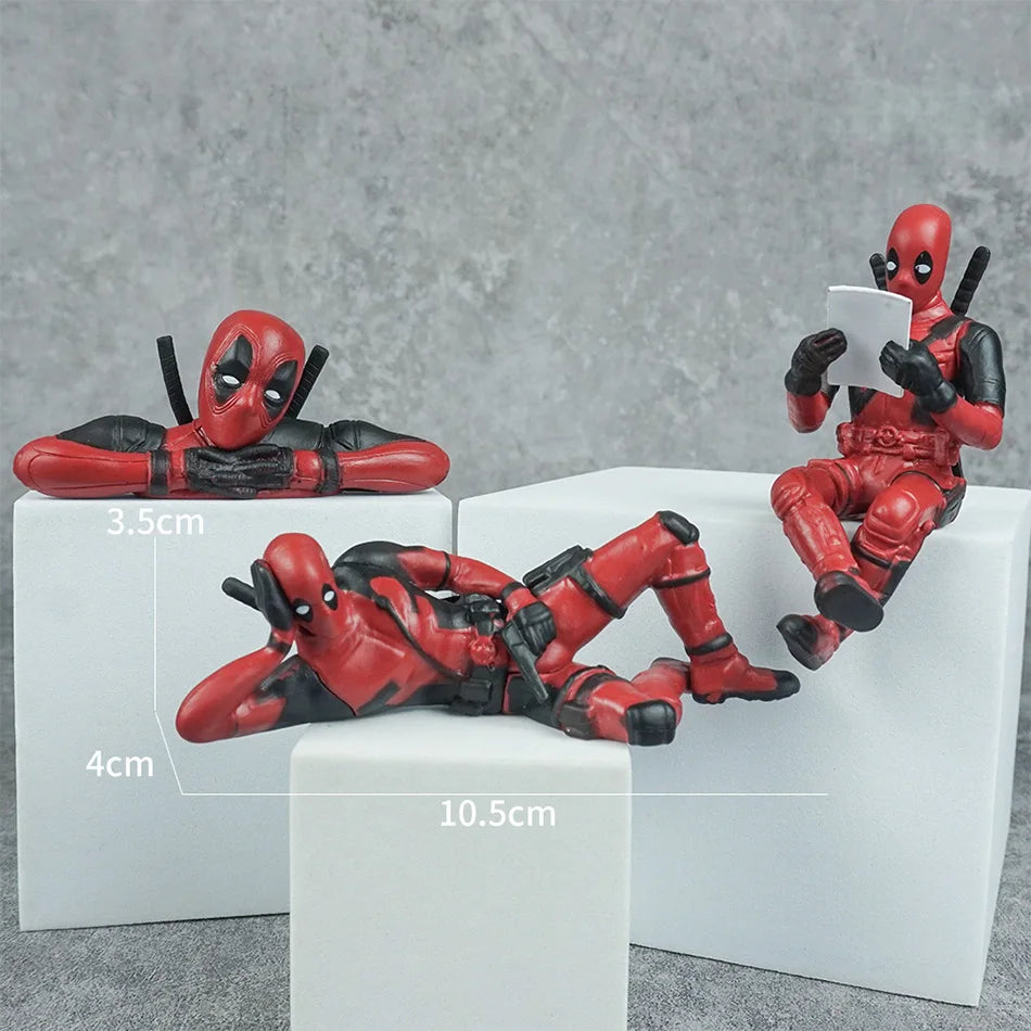 Figura de Acción de Anime Deadpool, Decoración Interior de Coche, Juguete Colgante, Accesorios para Coche, Modelo de Mini Muñec