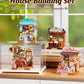 Rolife DIY Miniature House Kit Tipsy Cat Bar Mini Dollhouse Model Building Kit Wooden 3D Puzzle Toys with LED Light for Home Decor Gift for Adults Kids Friends