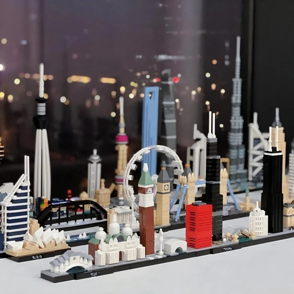 Thirteen Sets of City Models 21043 21026 Building Blocks Sets Suitable for Birthday Gifts Not Compatible with Legoed Particles.