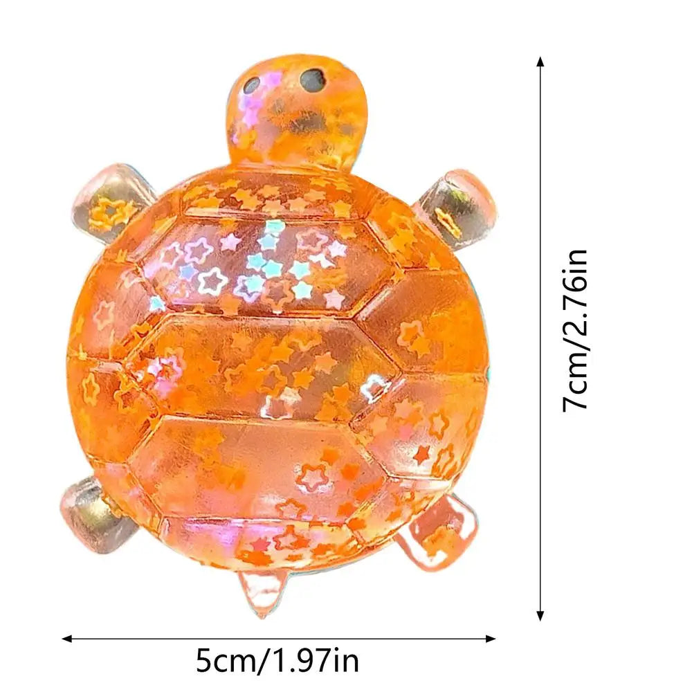 Glitter Turtle Squeeze Toy Anti Stress Sensory Fidgets Toy Stress Relieving Squeeze Ball Eye-Catching Design Squeeze Fidget Toy