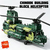 KAVOWORLD Tandem Rotor Helicopter Building Blocks 1826pcs Heavy Transport Army Aircraft Construction Bricks Model Chinook Chopper Building Kit Helicopter Toy Airplane Brick Set Rotating Propellers Cargo Ramp Rollable Wheels D