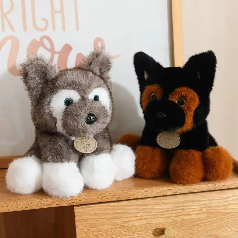 22cm Simulation New Small Milk Dog Doll Stuffed Plush Toy Cartoon Anime Cute Pillow Children's Birthday Gift Fun Doll