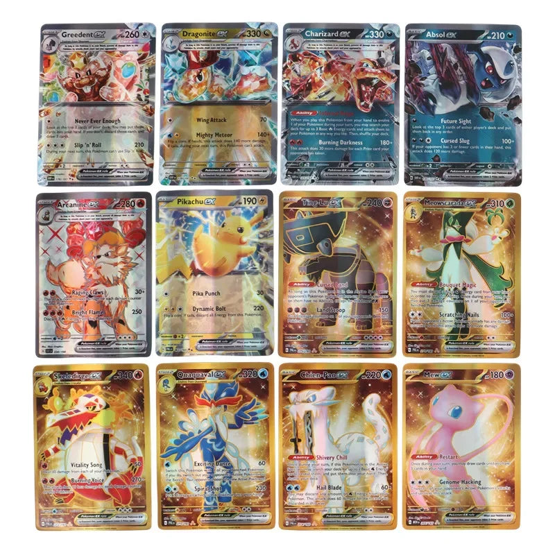 60/100Pcs English Pokemon Cards Shining MEGA GX Vmax TAG EX Vstar V Collection Cards Toys Children Gift