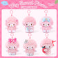 Genuine Sanrio Anime Kawaii Piano Keychain Stuffed Plush Toys Lamb Doll Pendant Pillow Ornaments Keyring Birthday Christmas Gift