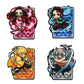 4/8Pcs Anime Demon Slayer Enamel Brooch Pins Kimetsu No Yaiba Character Tanjirou Nezuko Rengoku Metal Lapel Badge Cosplay Gift
