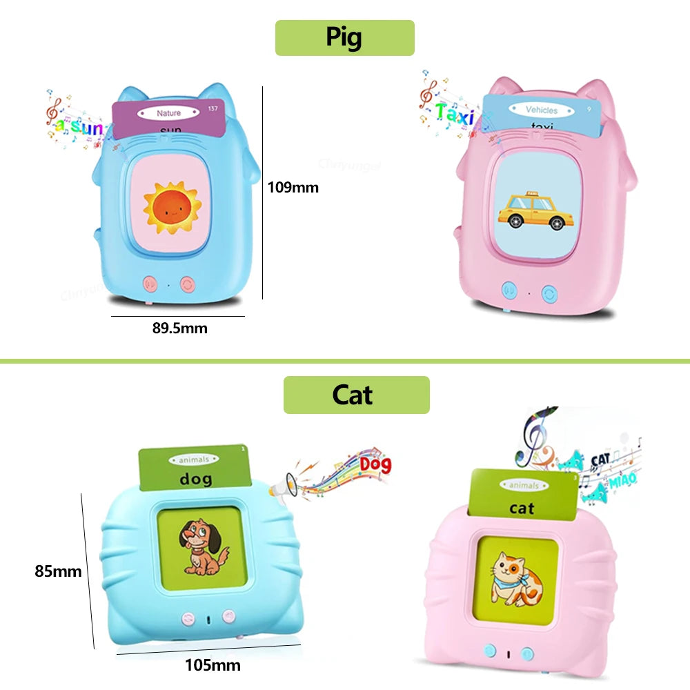 Talking Flashcards Learning Machine for Toddlers English / Spanish / Italian / Arabic Audio Early Educational Toy Gift
