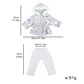 Silver Down Jacket Clothes Set For 18 Inches American Dolls Warm Coat Pants Suit For 43CM Baby New Bron&OG Girl,Russia DIY Dolls