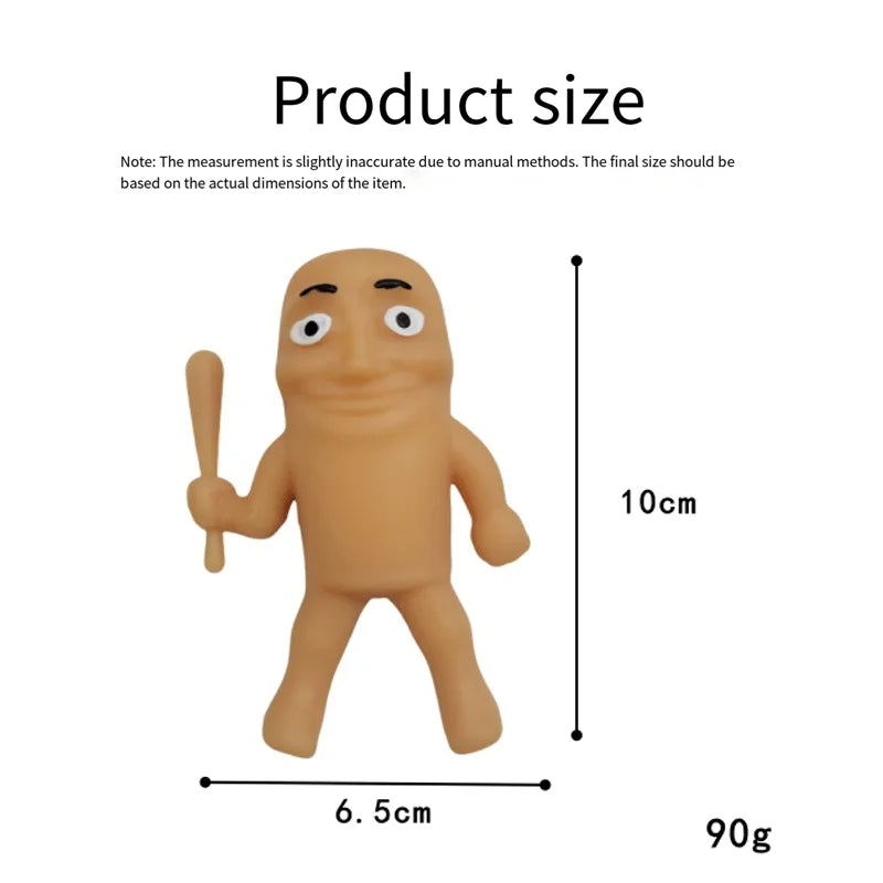 Novelty Tungtungtung Sahar Squeeze Toys Collectible Viral Brainrot Fidget Toy Wooden Stick Man Model Anti Stress Reliever Toys