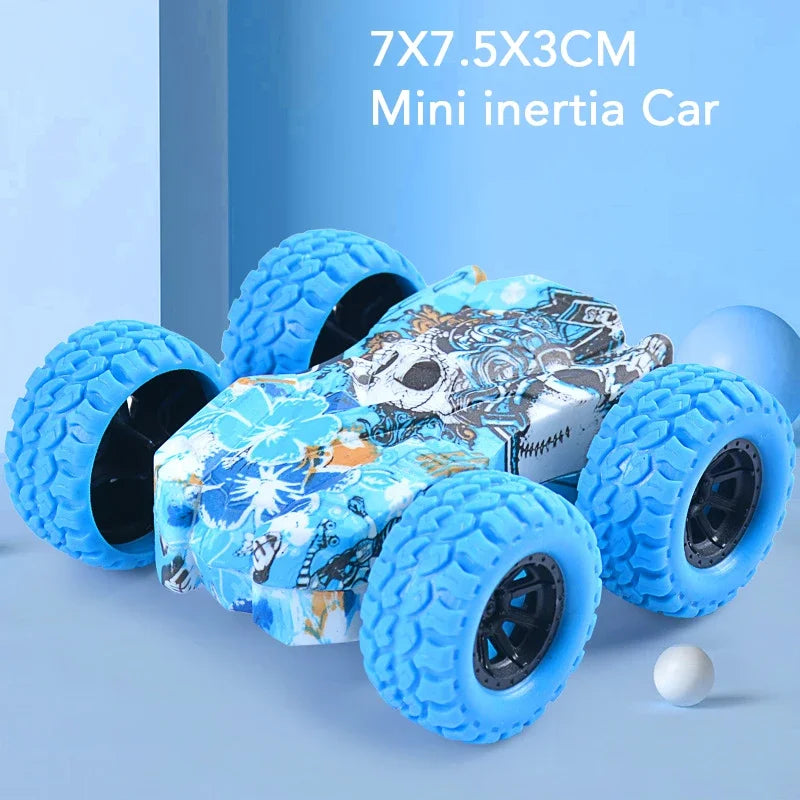 Creative Pull Back Car Double-Side Vehicle Inertia Safety and Fall Resistance Shatter-Proof Model for Kids Children's Toys Car