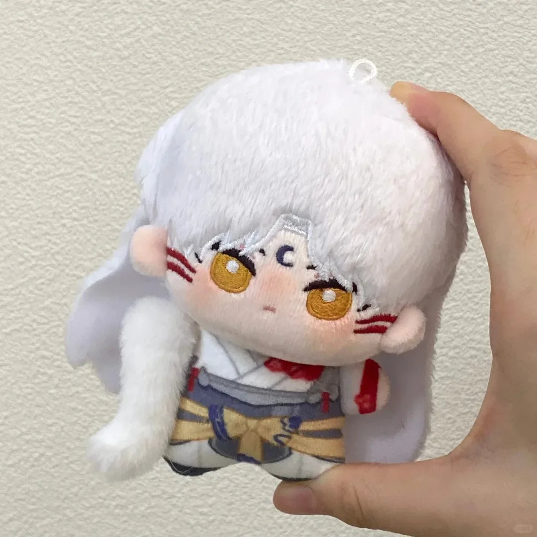 Anime Inuyasha Sesshomaru 10cm Cute Plush Cotton Doll Plush Keychain Pendant Gift