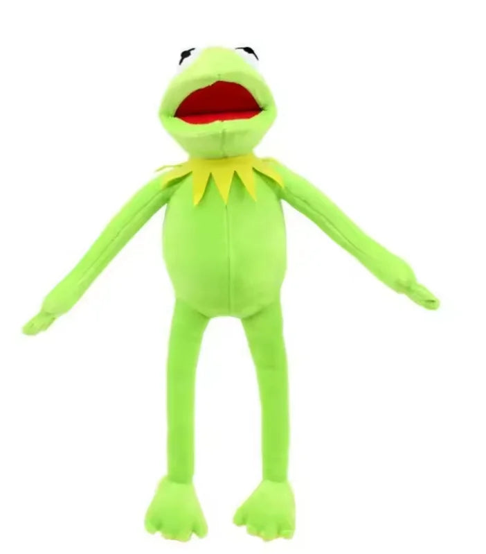 Kermit Frog Hand Puppet Doll Schoolbag Green Plush Toy Big Abdominal Language Performance Props