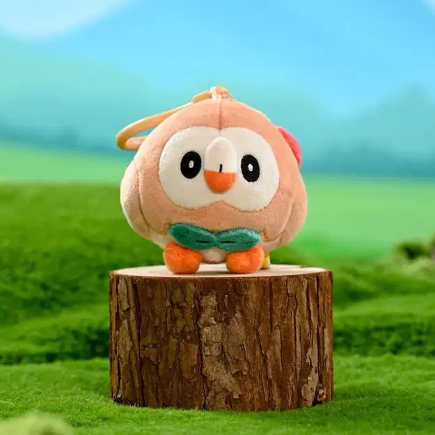 Genuine Pokemon Rowlet Love Series Kawaii Plush Stuffed Toy Keychain Backpack Pendant Keyring Doll Birthday Gifts For Kid Boys