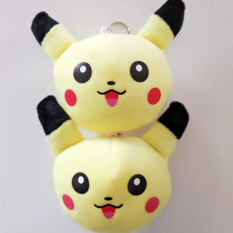 Cute Pokemon Pikachu Plush Keychain 10cm Soft Stuffed Animal Pendant Key Ring Toy Christmas Birthday Gift