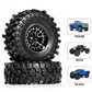 RED SPIDER 4Pcs 1.3 Inch RC Complete Wheels Set Metal Beadlock Wheel Rims + Deep Tread Rubber Tires With Foam OD 68.8mm For 1/18 Traxxas TRX4M Axial SCX24 FCX24 Micro RC Crawler Buggy Off Road DIY Modification Parts