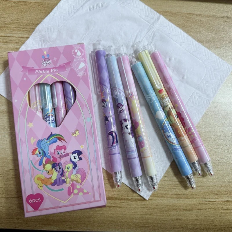 Anime Kawaii Cute My Little Pony Neutral Pen Signature Pen Carbon Pen Stationery Student 0.5Mm Black Cartoon Birthday Girls Gift