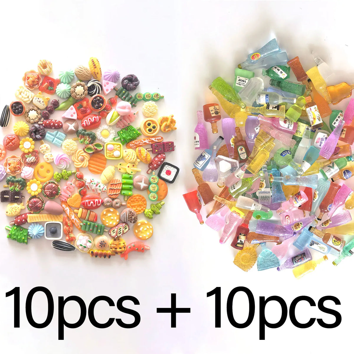 Random Miniature Dollhouse Supermarket Food Snacks Mini Cake Wine Drink Food Accessories Kids Gift
